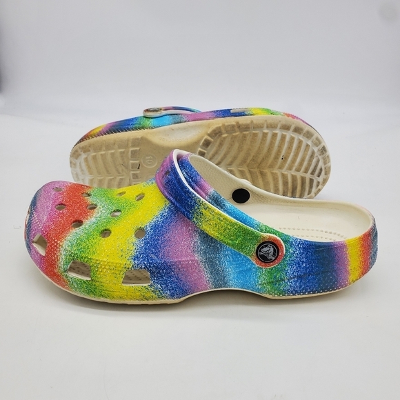 CROCS SHOES Men 10 Women 12 CLASSIC SPRAY DYE CLOGs - Picture 7 of 9